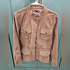 A.M.I. Tan Corduroy Jacket with Button Front